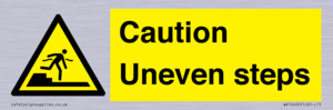 Caution Uneven steps